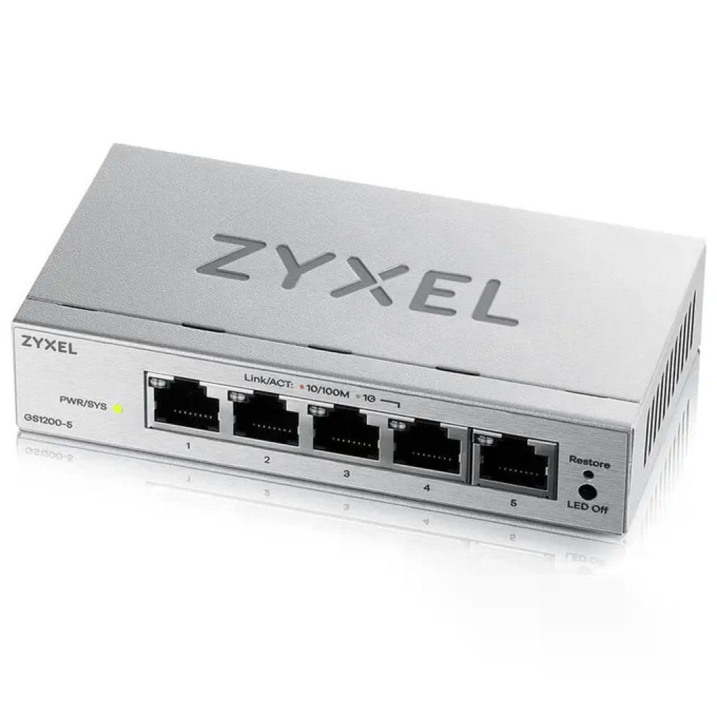 Zyxel GS1200-5V3 Switch Gestito L2 Gigabit Ethernet Desktop Grigio