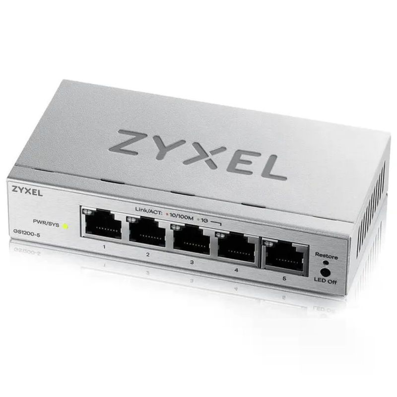 Zyxel GS1200-5V3 Switch Gestito L2 Gigabit Ethernet Desktop Grigio