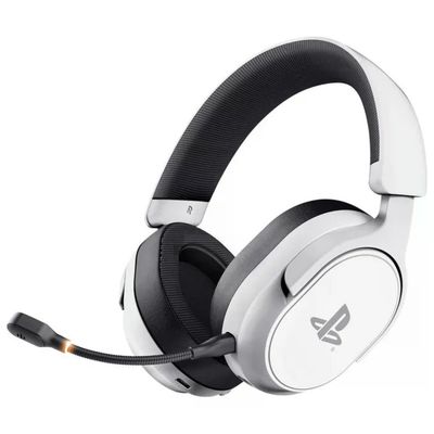 Trust GXT 499 Forta cuffie gaming wireless per PS5 e PC microfono rimovibile 55 ore batteria Bianco