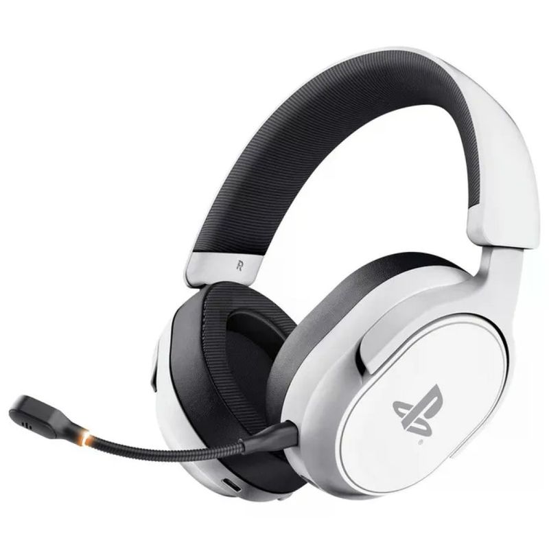 Trust GXT 499 Forta cuffie gaming wireless per PS5 e PC microfono rimovibile 55 ore batteria Bianco