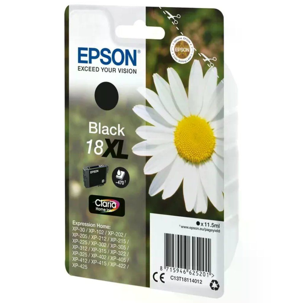 Epson C13T18114022 Claria Home 18XL Cartuccia Inchiostro Originale Pigmento 11