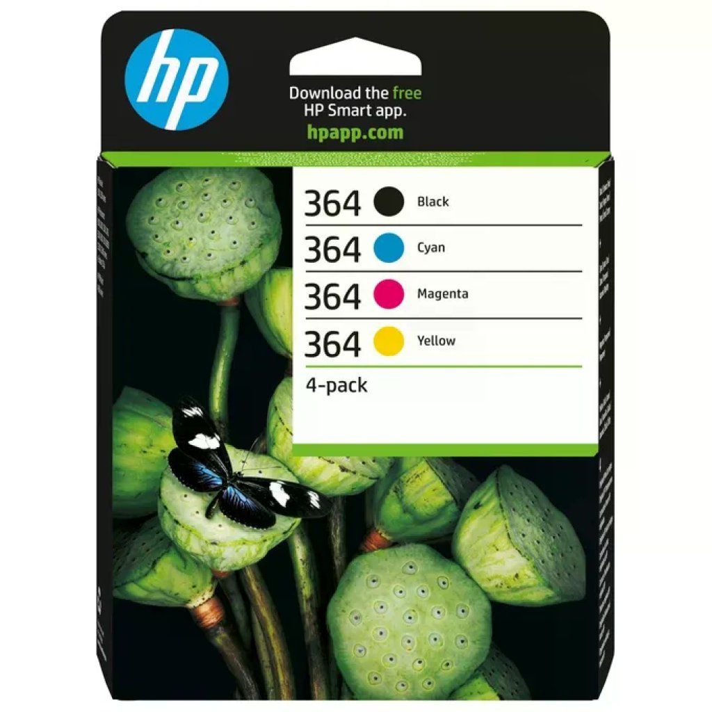 HP N9J73AE 364 Cartuccia Inkjet Multipack 4 pezzi Nero Ciano Magenta Giallo originale per DeskJet e HP N9J73AE 364 Cartuccia Inkjet Multipack 4 pezzi Nero Ciano Magenta Giallo originale per DeskJet e