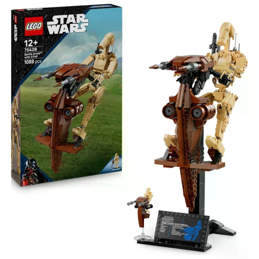 Lego Star Wars 75428 Battle Droid con STAP speeder, set build and display, 1088 pezzi Lego Star Wars 75428 Battle Droid con STAP speeder, set build and display, 1088 pezzi