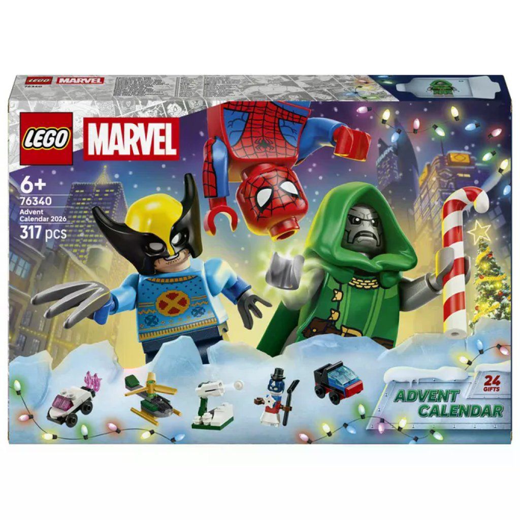 Lego 76340 Calendario dell'Avvento 2026 Set da Costruzione 317 Pezzi con 6 Minifigure Marvel colore