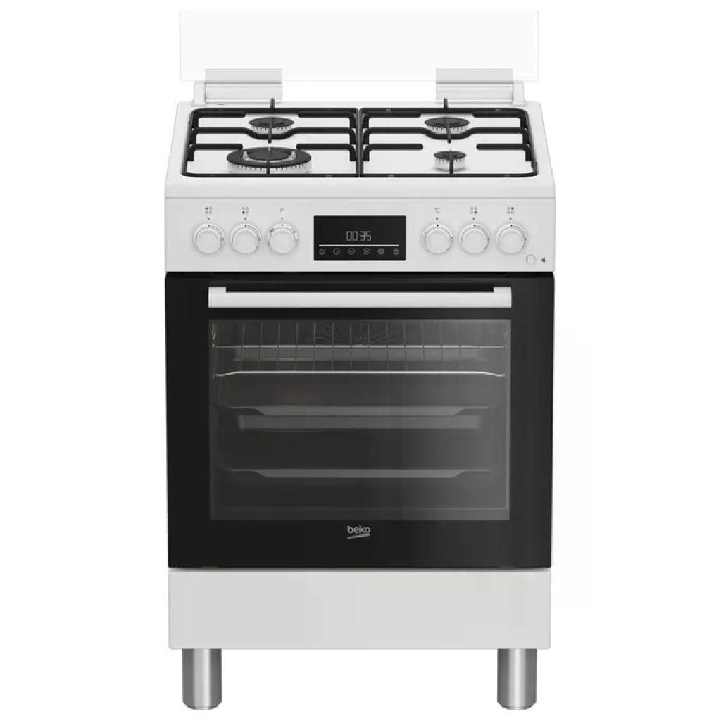 Beko FBE62310GW Cucina Libera Installazione Piano Gas 4 Fuochi Forno Elettrico Ventilato 66 L Classe A