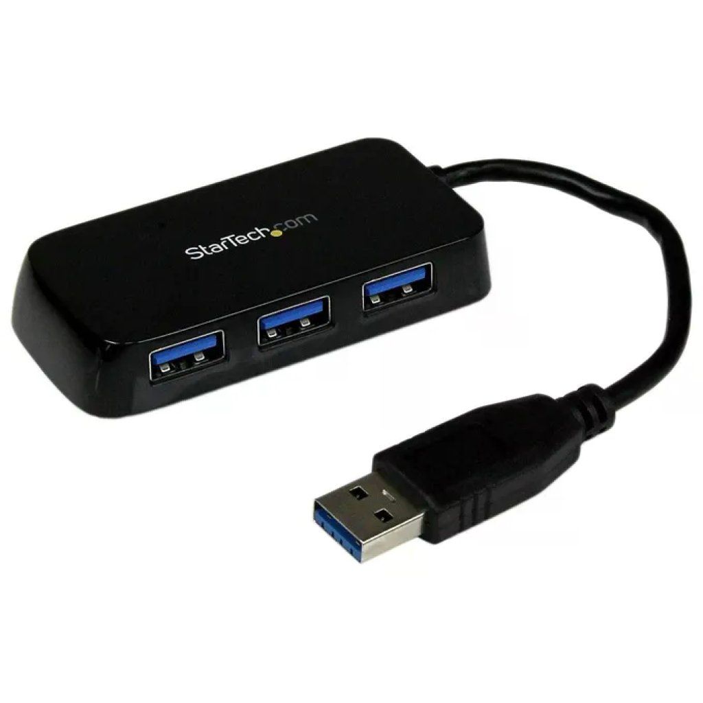 STARTECH.COM StarTech Hub Mini USB 3.0 SuperSpeed a 4 porte portatile - Nero STARTECH.COM StarTech Hub Mini USB 3.0 SuperSpeed a 4 porte portatile - Nero