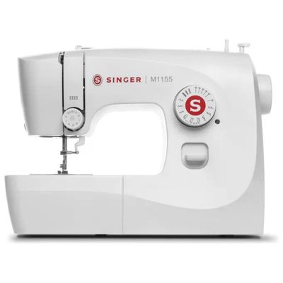 Singer M1155 Macchina da Cucire Meccanica 13 Punti Asola Automatica 4 Tempi Braccio Libero colore Bianco Singer M1155 Macchina da Cucire Meccanica 13 Punti Asola Automatica 4 Tempi Braccio Libero colore Bianco
