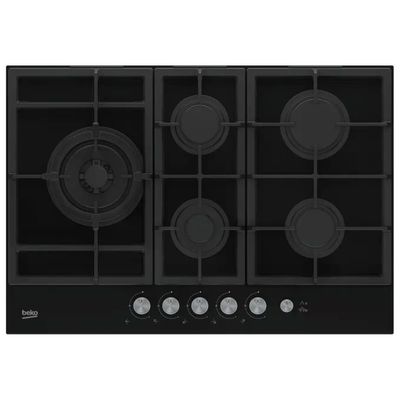 Beko HILL75235S bPRO 500 Piano cottura a Gas 75 cm 5 Fuochi Wok Griglie in Ghisa Accensione