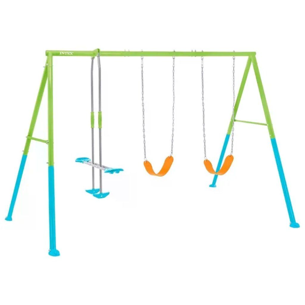 Intex 44121 Set Altalene 3 Funzioni Acciaio Galvanizzato 2 Seggiolini e Dondolo per Bambini 3 Intex 44121 Set Altalene 3 Funzioni Acciaio Galvanizzato 2 Seggiolini e Dondolo per Bambini 3