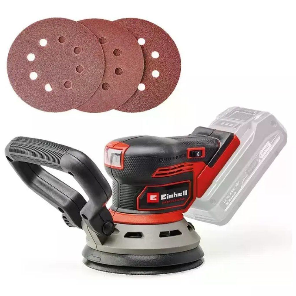 Einhell 4462020 Professional Levigatrice eccentrica a batteria 18 V Brushless con regolazione elettronica