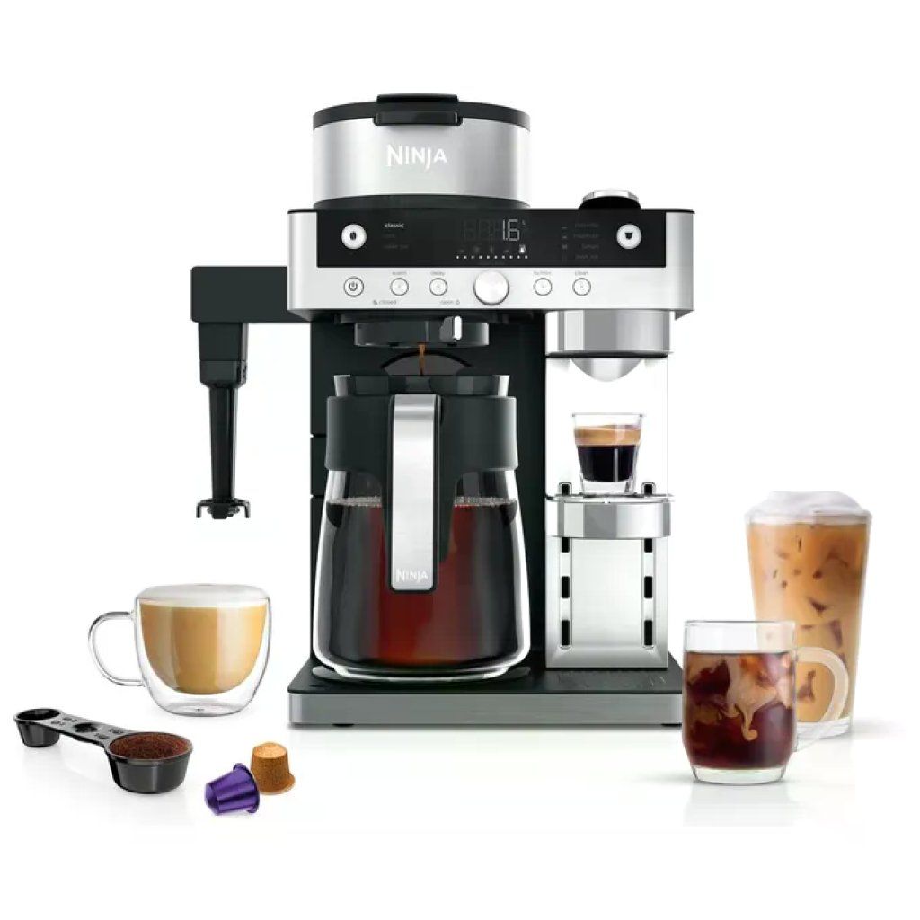 Ninja CFN802EU Macchina da caffe' 2-in-1 1,8 L 19 bar 1550 W con montalatte integrato colore Nero Ninja CFN802EU Macchina da caffe' 2-in-1 1,8 L 19 bar 1550 W con montalatte integrato colore Nero