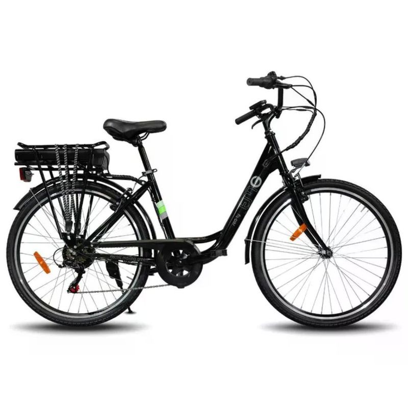 Emg Bicicletta Elettrica Nera 26'' Acciaio Display Led Shimano