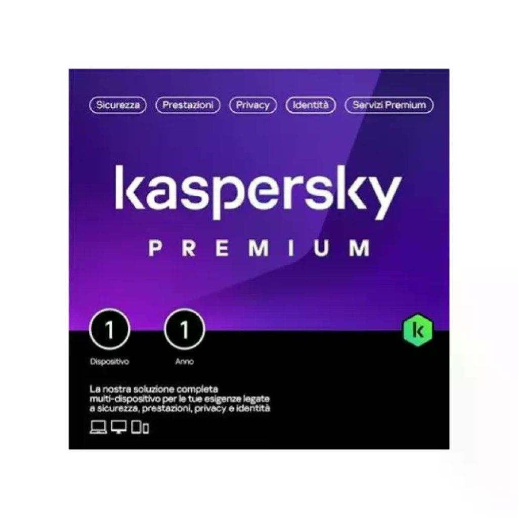 Kaspersky Premium KL1047T5AFS-SSB 1 Dispositivo 1 Anno Multidispositivo Kaspersky Premium KL1047T5AFS-SSB 1 Dispositivo 1 Anno Multidispositivo