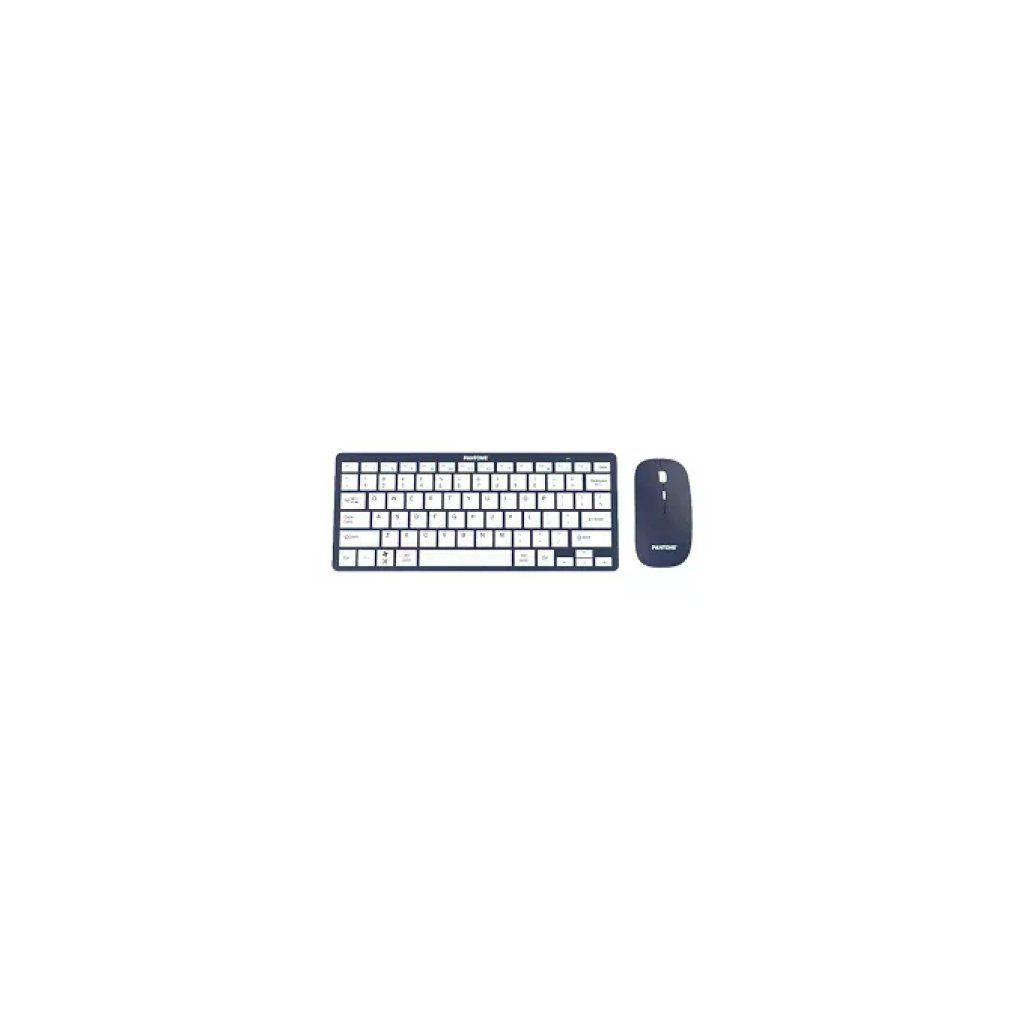 Pantone PT-KB09N Kit Tastiera e Mouse Wireless RF QWERTY Italiano Layout Curvo colore Blu marino Pantone PT-KB09N Kit Tastiera e Mouse Wireless RF QWERTY Italiano Layout Curvo colore Blu marino