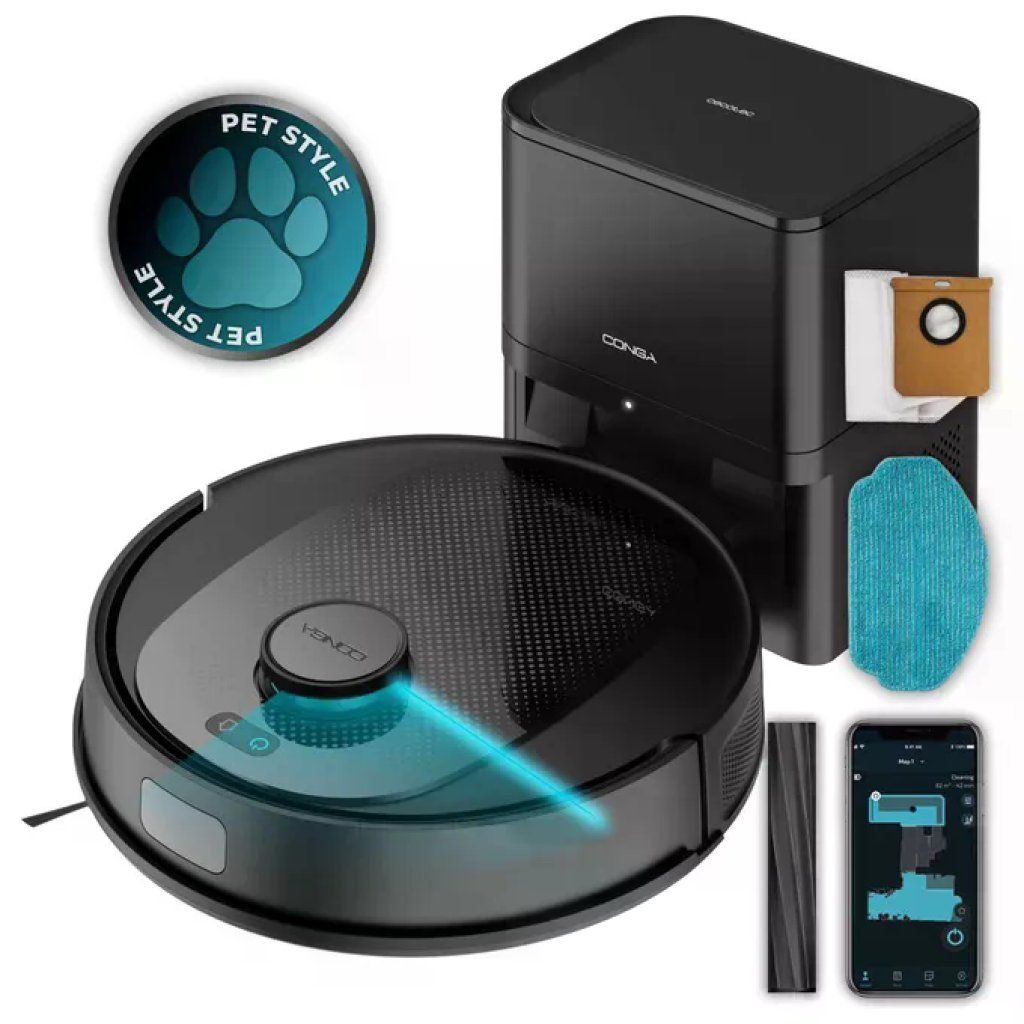 Cecotec Conga 7690 Immortal Max Home Robot Aspirapolvere e Lavapavimenti
