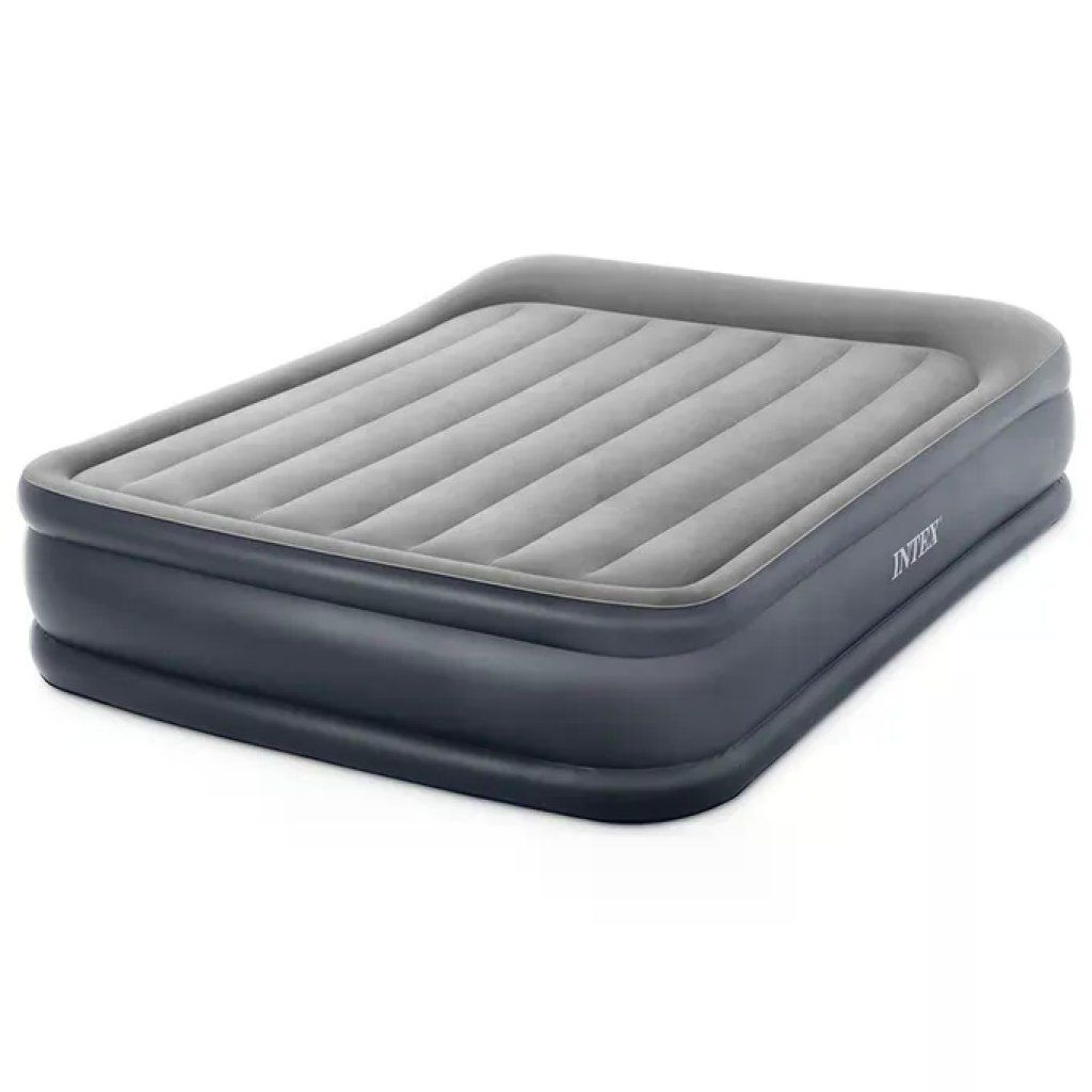 Intex 64136ND DuraBeam Pillow Rest Deluxe Materasso Gonfiabile Matrimoniale 152x203x42 cm Pompa