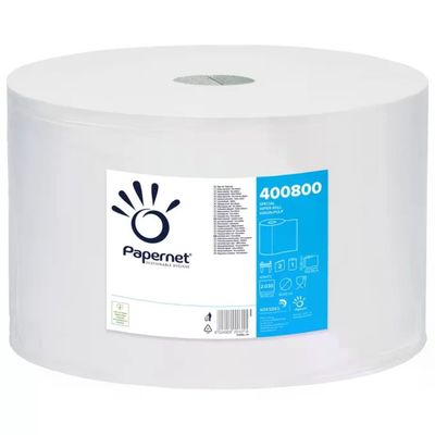 Papernet 400800 Bobina Asciugatutto Industriale in Pura Cellulosa 2 Veli 2030 Strappi 36,5x25