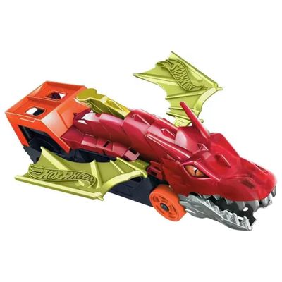 MATTEL Hot Wheels City Trasportatore del Drago con Lancio e 1 Macchinina MATTEL Hot Wheels City Trasportatore del Drago con Lancio e 1 Macchinina