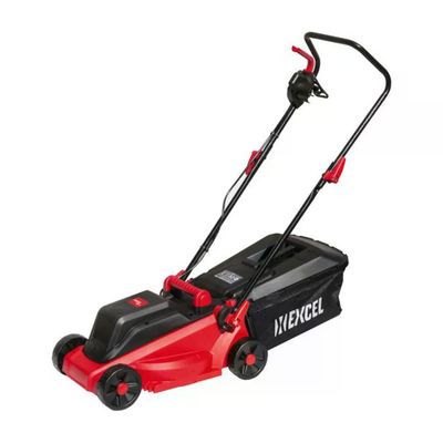 Excel RE1000 Rasaerba Elettrico 1000W Taglio 32 cm Regolazione Altezza in 3 Posizioni Cesto 30