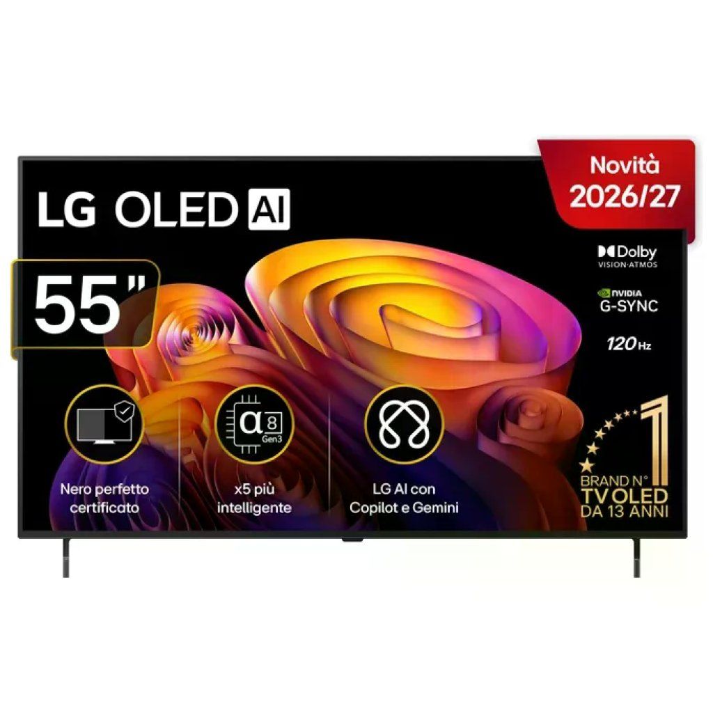 LG OLED55B6ELC.API Serie B6E TV 55 Pollici Smart TV 4K OLED Processore α8 Gen3 con AI Wi-Fi DVB LG OLED55B6ELC.API Serie B6E TV 55 Pollici Smart TV 4K OLED Processore α8 Gen3 con AI Wi-Fi DVB