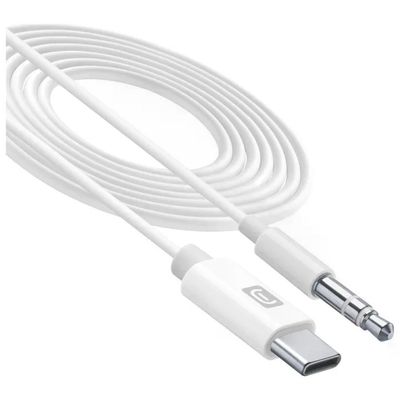 Cellularline Cavo Audio USB-C a Jack AUX 3,5 mm Bianco