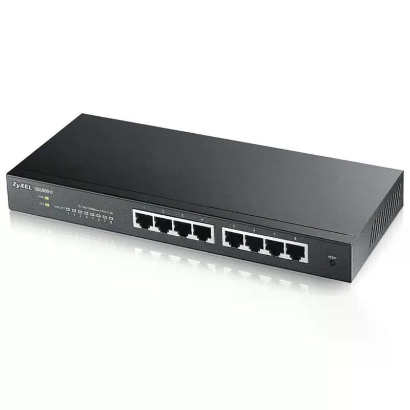 Zyxel GS1900-8 Switch Web Managed L2 8 Porte Gigabit VLAN QoS IGMP IPv6 Senza Ventola
