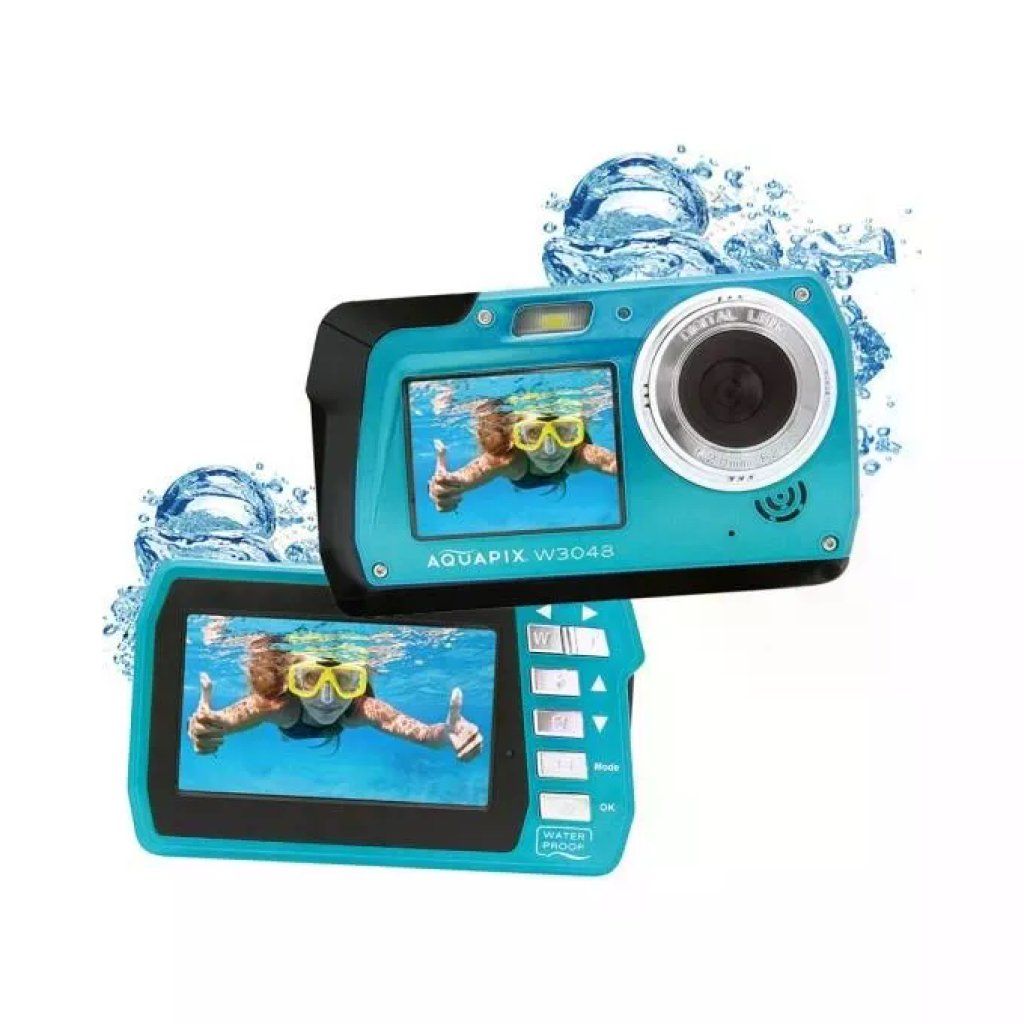 Easypix W3048 Aquapix W3048 Edge Fotocamera Subacquea 48 MP Doppio Display 3 m Impermeabile colore Iceblue