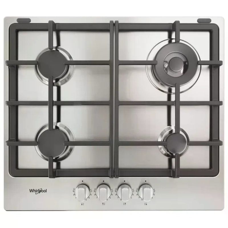 Whirlpool TGML 661 IX R Piano Cottura a Gas 4 Fuochi, Inox