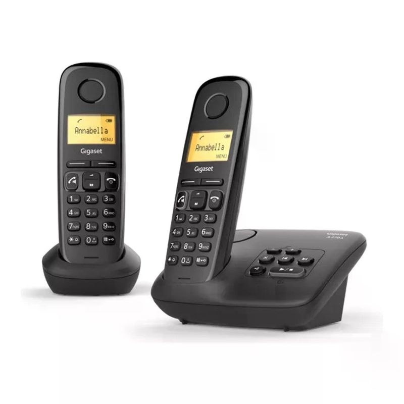 Gigaset A270A Duo Telefono Cordless Nero con Segreteria