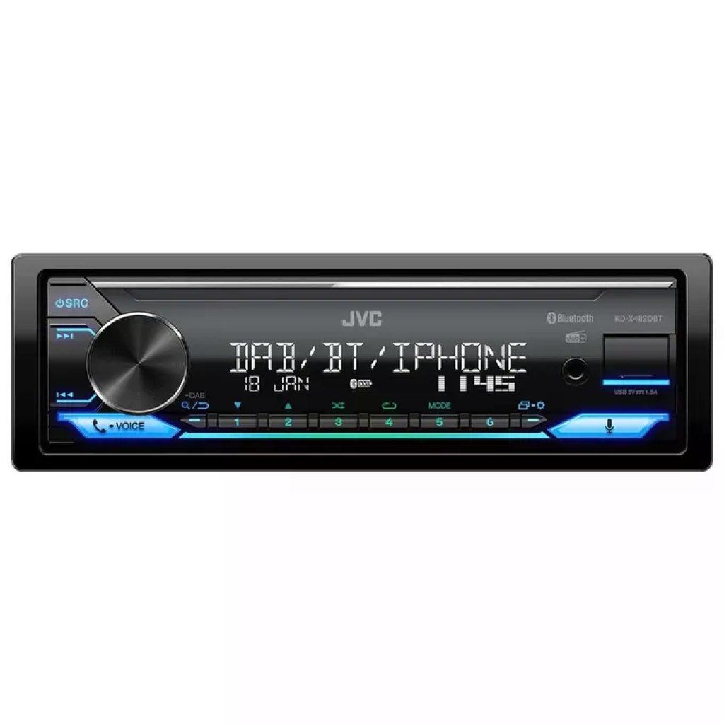 JVC KDX482DBT Autoradio Digitale 1 DIN 200 W Bluetooth DAB+ con Supporto Amazon Alexa colore Nero