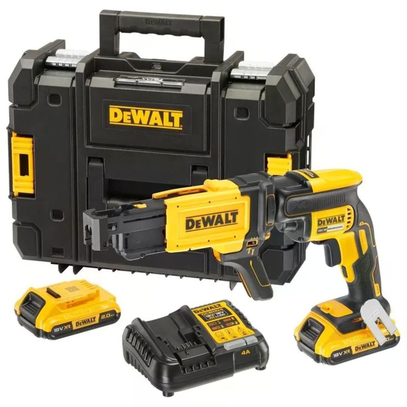DEWALT DCF620D2K-QW Avvitatore per cartongesso 18V 2 batterie 2.0 Ah motore brushless velocita' 0
