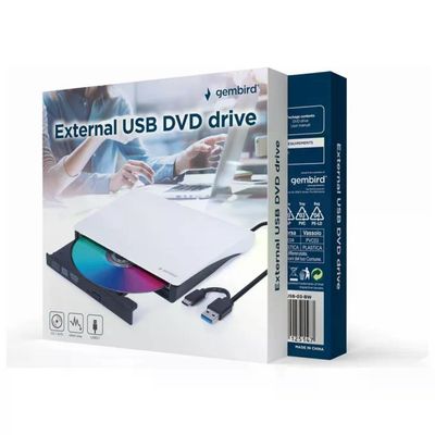 Gembird DVD-USB-03-BW Masterizzatore Esterno DVD±RW USB Type Gembird DVD-USB-03-BW Masterizzatore Esterno DVD±RW USB Type