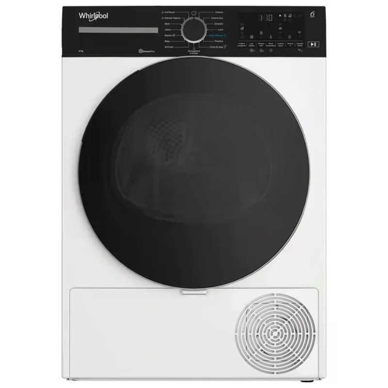 Whirlpool C WD 84M WBS IT Asciugatrice Pompa di Calore 8 Kg Classe C Wi-Fi 6TH SENSE 63 dB (84,6x59,8x60