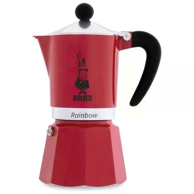 Bialetti 0004962 Caffettiera Rainbow 3 Tazze Rosso