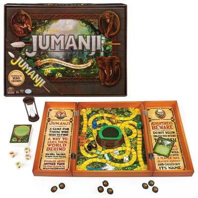 SPIN MASTER Jumanji Total Refresh – Gioco da Tavolo in Legno, 2-4 Giocatori, 8+ Anni
