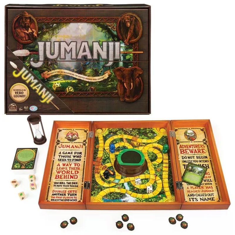 SPIN MASTER Jumanji Total Refresh – Gioco da Tavolo in Legno, 2-4 Giocatori, 8+ Anni
