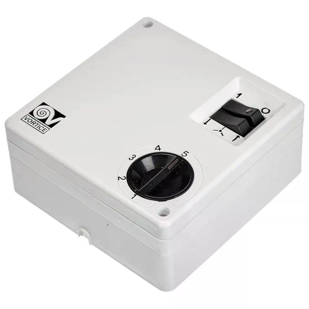 Vortice SCRR5 Regolatore a 5 velocità per ventilatori da soffitto, 100 W, IP20, bianco Vortice SCRR5 Regolatore a 5 velocità per ventilatori da soffitto, 100 W, IP20, bianco