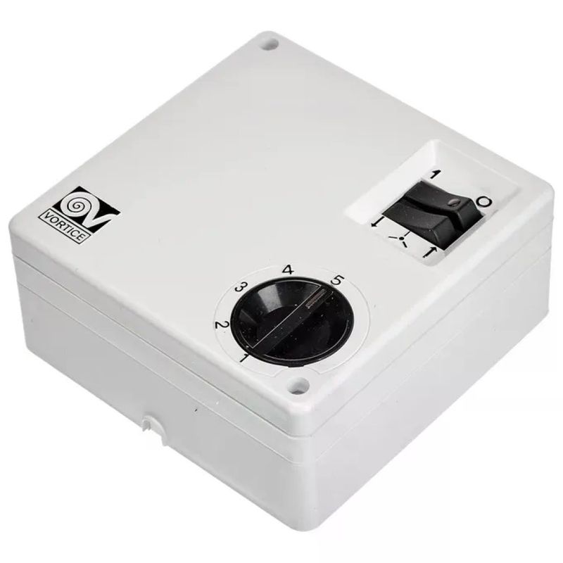 Vortice SCRR5 Regolatore a 5 velocità per ventilatori da soffitto, 100 W, IP20, bianco