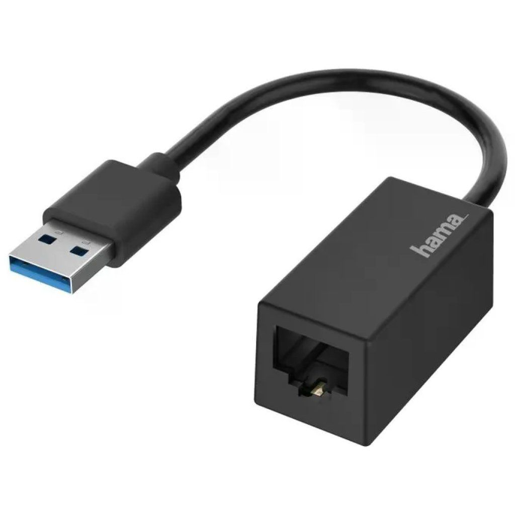 Hama 00200325 Adattatore USB 3.0 a LAN Gigabit Ethernet RJ-45 10-100-1000 Mbit-s colore Nero Hama 00200325 Adattatore USB 3.0 a LAN Gigabit Ethernet RJ-45 10-100-1000 Mbit-s colore Nero