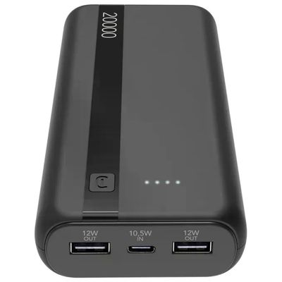 Cellularline Power Bank 20.000 mAh USB-C con 2 porte USB - Nero Cellularline Power Bank 20.000 mAh USB-C con 2 porte USB - Nero