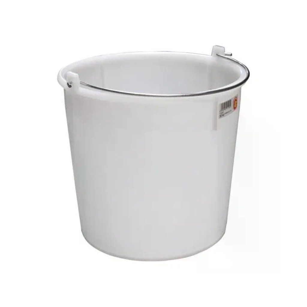 Giganplast 7300P Secchio in Polietilene Bianco da 30 L