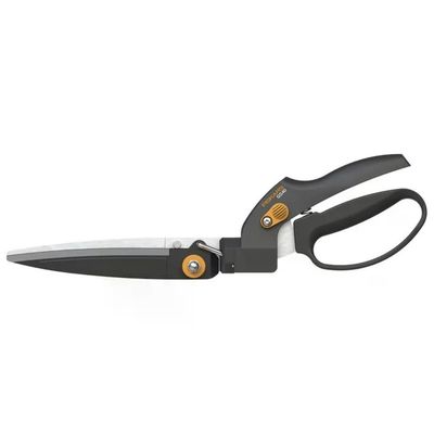 Fiskars 1023632 SmartFit GS40 Forbice per Erba Angolo di Taglio Regolabile 180° Lama in Acciaio colore
