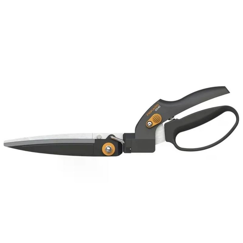 Fiskars 1023632 SmartFit GS40 Forbice per Erba Angolo di Taglio Regolabile 180° Lama in Acciaio colore
