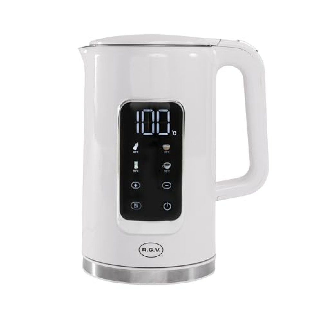 RGV Bollitore Elettrico Digitale Touch 1,7 L Bianco