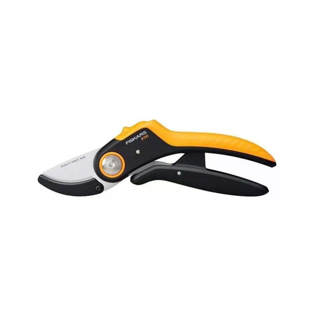 Fiskars 1057171 Plus PowerLever Forbici da Potatura a Incudine Lama in Acciaio Temprato Rivestimento