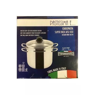 Metalsomma Pastissima cuocipasta 24 cm con coperchio