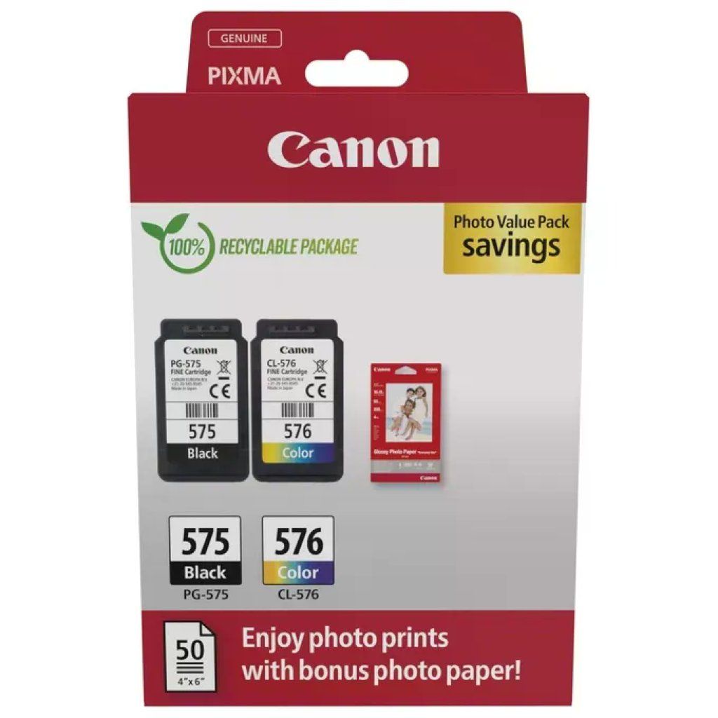 Canon PIXMA Value Pack 5438C004: cartucce PG-575 e CL-576