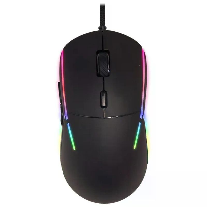 Spyco Mouse Gaming Ergonomico Sensore Pixart 3360 12000 DPI 6 Pulsanti Programmabili RGB Dinamico Nero