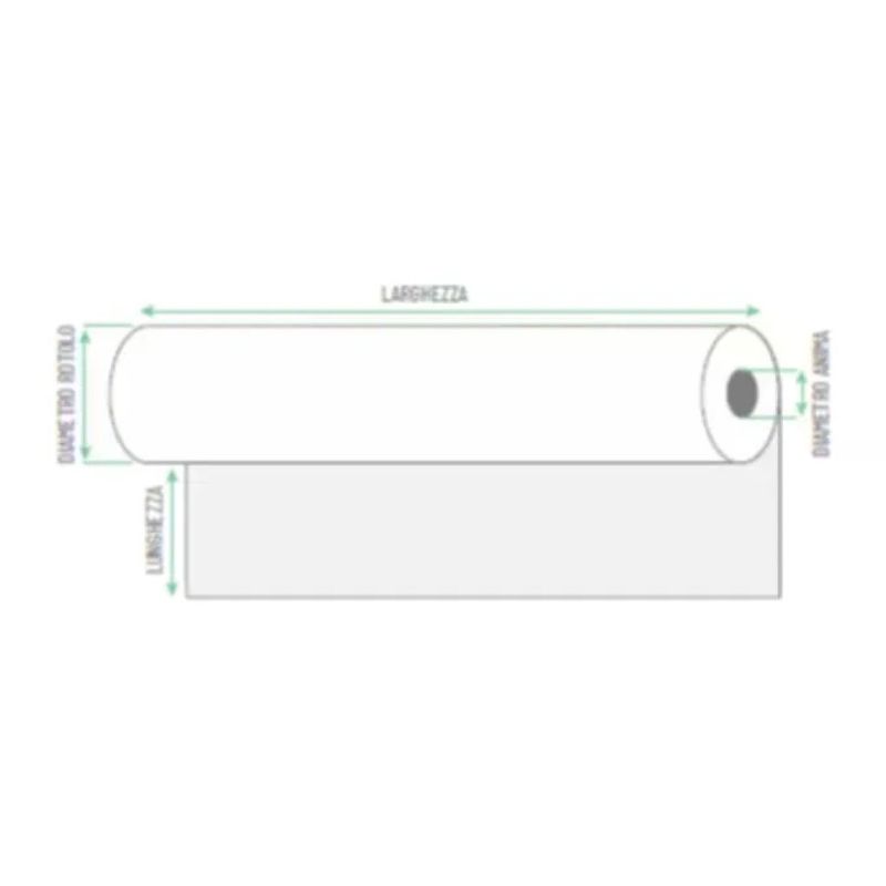 Rotolificio Pugliese D91P28-8814 Cristal Rotoli per Plotter 80 g-mq 914 mm x 50 m colore Bianco