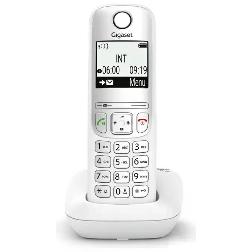 Gigaset AS490 Telefono Cordless DECT Vivavoce Display Rubrica 100 Voci ECO DECT colore Nero